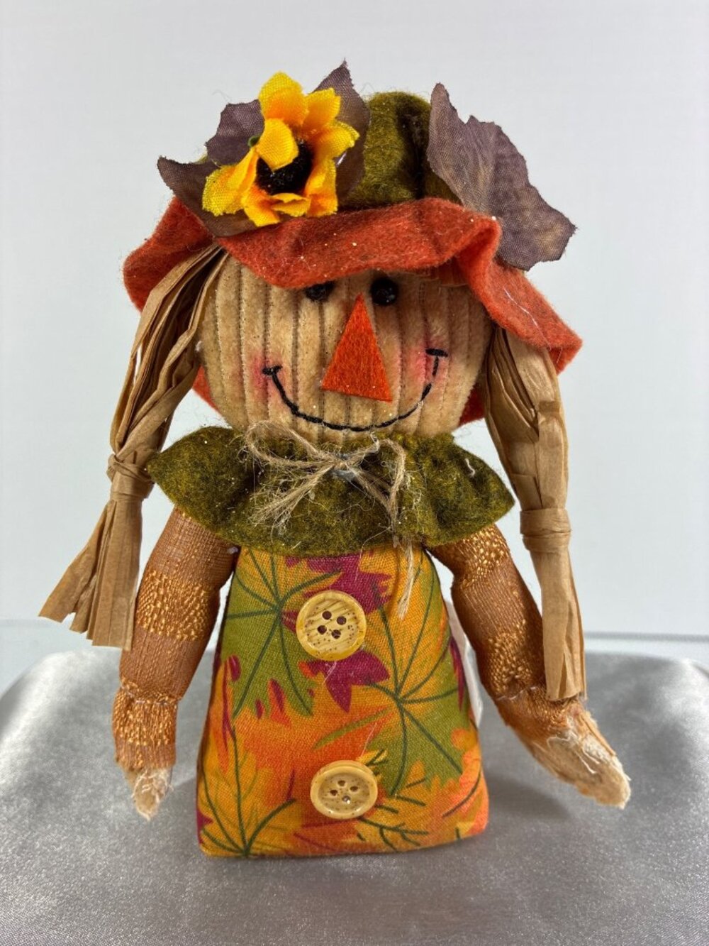 Handmade Fall Scarecrow Shelf Sitter - Picture 8 of 10